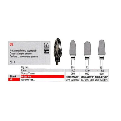 Fréza tvrdokovová 5455.060