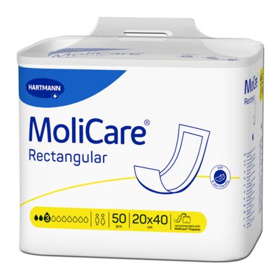 MoliCare Rectangular 3 kapky 20 × 40 cm 50 ks