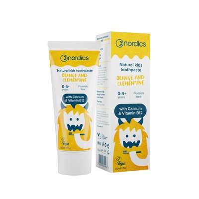 Nordics Kids Orange and Clementine dětská zubní pasta 50 ml