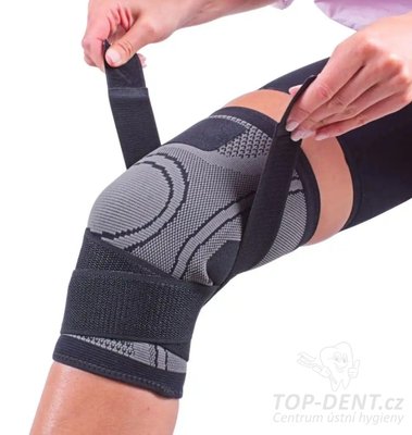 Kompresní bandáž na koleno (černá), 1 ks - Velikost: XL