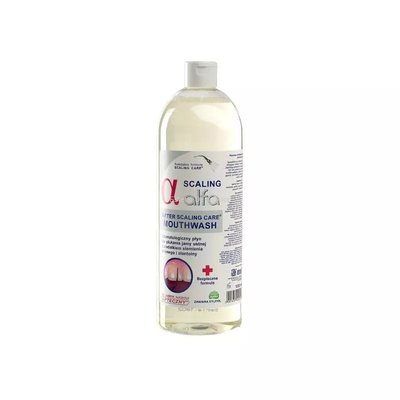 Alfa Scaling 1000ml płukanka po skalingu i kiretażu, zapobiega krwawieniu, łagodzi ból