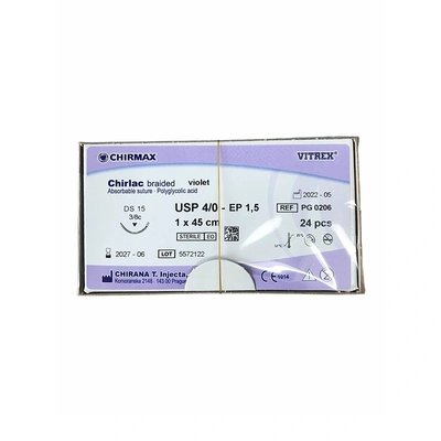 Chirlac braided violet DS15, 24 ks v balení