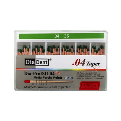 DiaDent Gutaperčové Čepy Dia-Pro ML.029 04Taper ISO35 60ks