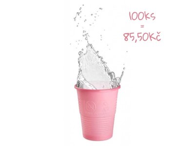 TOP CUPS výplachové kelímky, 180ml, 1500 ks, růžové