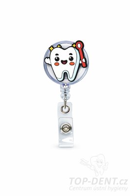 Navíjecí klip pro visačku, 1 ks (vzory dental) - Vyberte motiv: Zub s kartáčkem