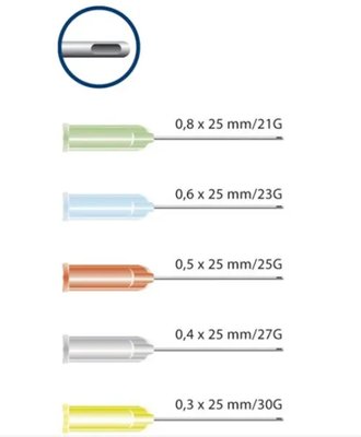 Miraject Endotec Luer 0,3x25mm 100ks G30 žluté