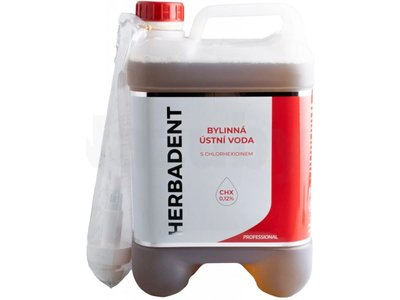 Herbadent - Professional bylinná ústna voda s chlórhexidínom 0,12% 5l