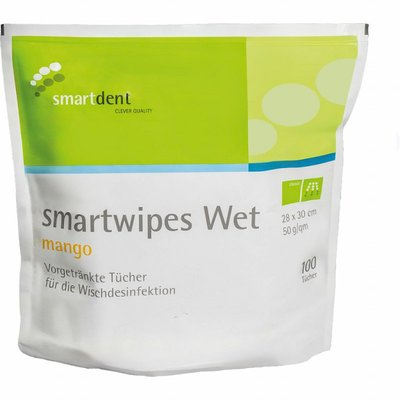 smartdent smartwipes Wet Mango Ubrousky 28 x 30cm Sáček 100ks