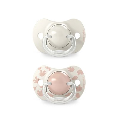 Suavinex SX PRO 6-18 m Birdies dudlík 2 ks - růžový