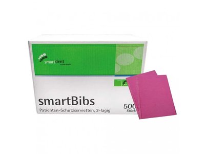 SmartBibs - ochranné roušky pacienta, 500ks, 3-vrstvé, magenta