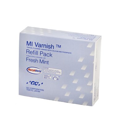 GC MI Varnish Refill Pack Mint fluoridační lak 35×0,4 ml