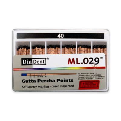 DiaDent Gutaperčové Čepy ML.029 02Taper ISO40 120ks