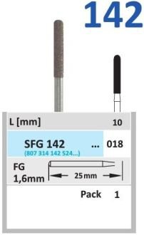 HORICO diamantový sintrovaný vrták - valček zaoblený ISO18