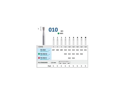 HORICO brousek diamantovaný - obrácený kónus, FG010 - Parameter_0: C - jemná, Parameter_1: Průměr 1,2mm (012)