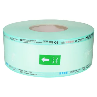 Rękaw foliowy do sterylizacji 75 mm x 200 m Akzenta