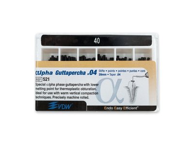 Alpha gutaperčové čepy 40/.04, 60ks