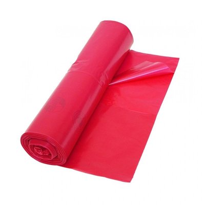 Pytel na odpad 55 x 100 cm, 70 l, 100 mic, červený, 10 ks