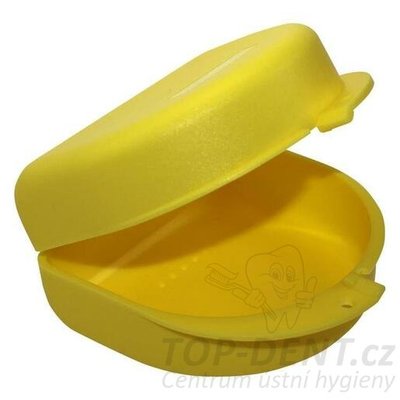 PURE krabička na rovnátka / náhrady (žlutá), 1ks
