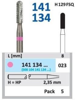HORICO tvrdokovová fréza - valček zaoblený 2,3 mm