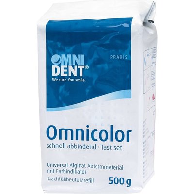 OMNIDENT Omnicolor Alginát s Barevnou Indikací Fast Set Mint 500g