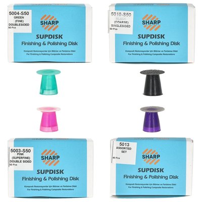 Krążki ścierne SUPDISK 8 mm x 50 szt. SHARP - medium / single-sided