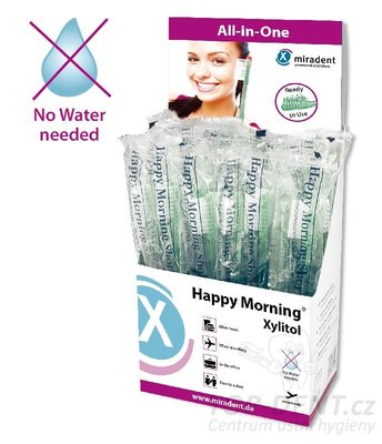 Miradent jednorázový zubní kartáček na cesty s xylitolem, 50ks