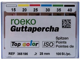 roeko Guttapercha Spitzen Top color - Packung 100 Stück ISO 140
