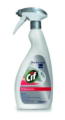 Cif Professional Washroom Cleaner 2in1 spray 750ml - płyn do usuwania zabrudzeń z powierzchni łazienkowych.