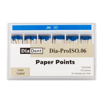 Papír.čepy DiaDent 030 kalibrované, kón. 6%