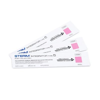 Test chemiczny Integrator typ V samoklejący test chemiczny do sterylizacji parowej 250 szt.