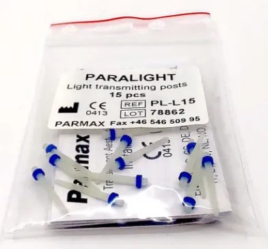 Skleněné čepy Paralight 15ks vel. L modrá