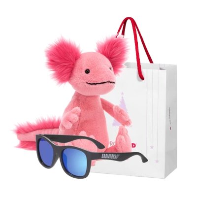 Vánoční balíček Jellycat Alice Axolotl a Babiators Navigator, černé, 3-5 let