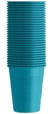 Kelímky plastové (180ml), lagunově modré 100ks