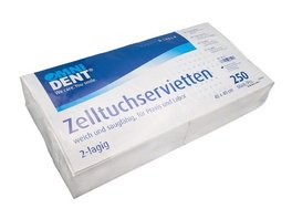 Zelltuchservietten - Packung 200 Stück weiß, 40 x 40 cm, 4-lagig