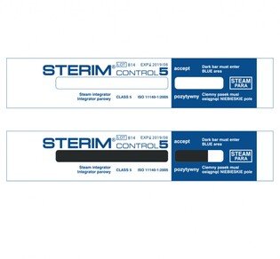 Test chemiczny Integrator Control 5 do sterylizacji parą wodną kl.V (paskowy) 100szt/opak. CTRL 5-100 SPS Medical