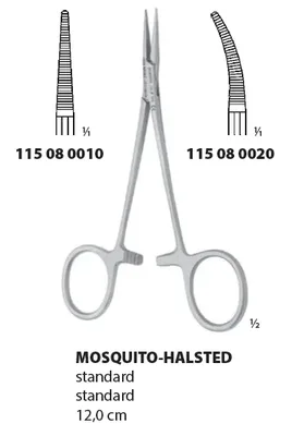 Mosquito-Halsted svorka na cévy rovná; 12,0 cm 0010