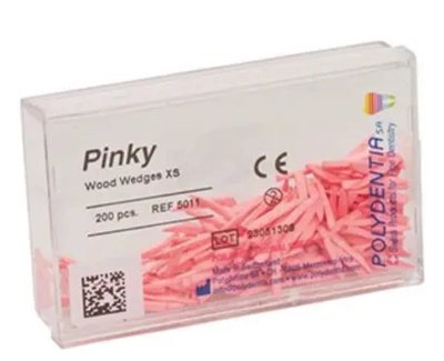 Dřevěné klínky Polydentia růžové 200 ks