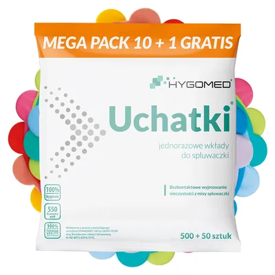 Wkłady do spluwaczki UCHATKI 10+1 GRATIS - pomarańczowy