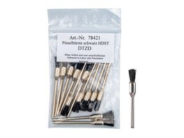 Pinselbürste, Handstück - Packung 12 Bürsten Borsten schwarz