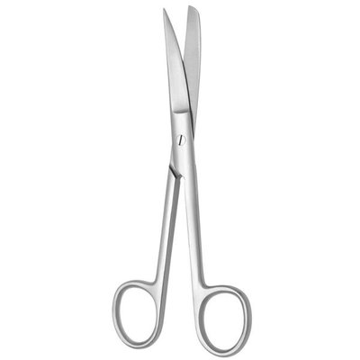 Nůžky chirurgické hrotnatotupé zahnuté; 115 mm