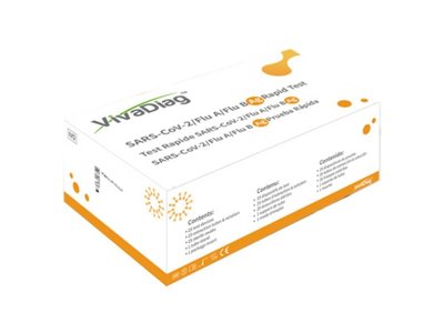 Antigenní test VIVADIAG 3v1 Chřipka A/B/SARS-CoV-2, výtěrový test - 25 ks