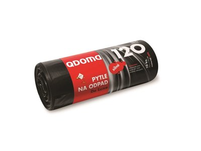 Q-pytle na odpad LDPE 120l, silné, černé