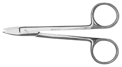 ORBIS Nůžky na korunky hrotnaté, zahnuté, délka 115 mm