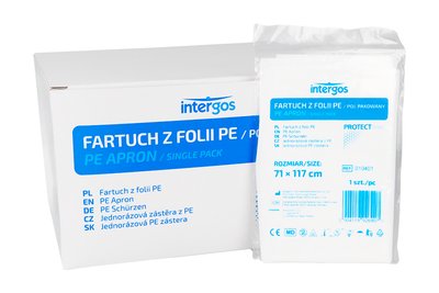 Fartuch niejałowy foliowy składany 100 szt. Intergos