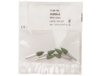 OMNI Ceragloss - leštící gumy, špička, zelená, 6ks