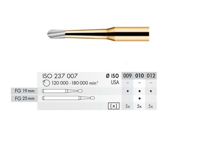 Rozřezávač korunek - hruška (5ks) - Velikost: 010