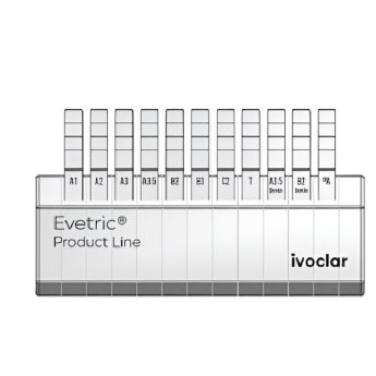Vzorník Evetric Product Line shade guide