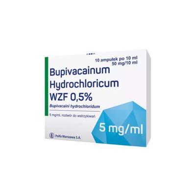 Bupivacainum hydrochloricum 0,5% 5mg/ml 10ampułek x 10ml