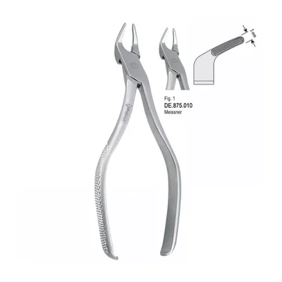 Kleszcze ekstrakcyjne Meissnera do korzeni górnych i dolnych fig. 1 DE.875.010