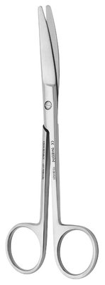 Nůžky chirurgické, 22 cm - Zahnuté tupé